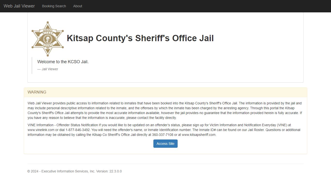 Kitsap County, Washington - Web Jail Viewer: Home Page