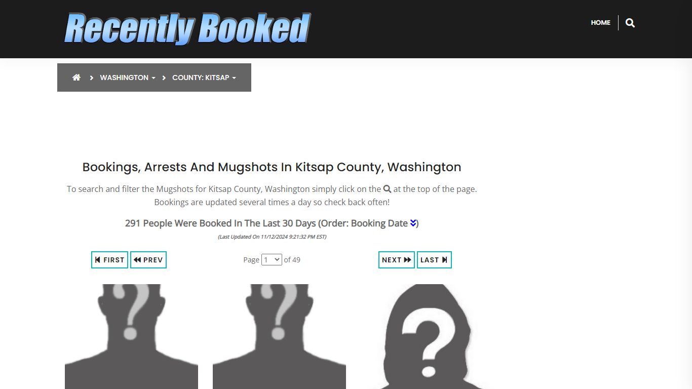 Recent bookings, Arrests, Mugshots in Kitsap County,