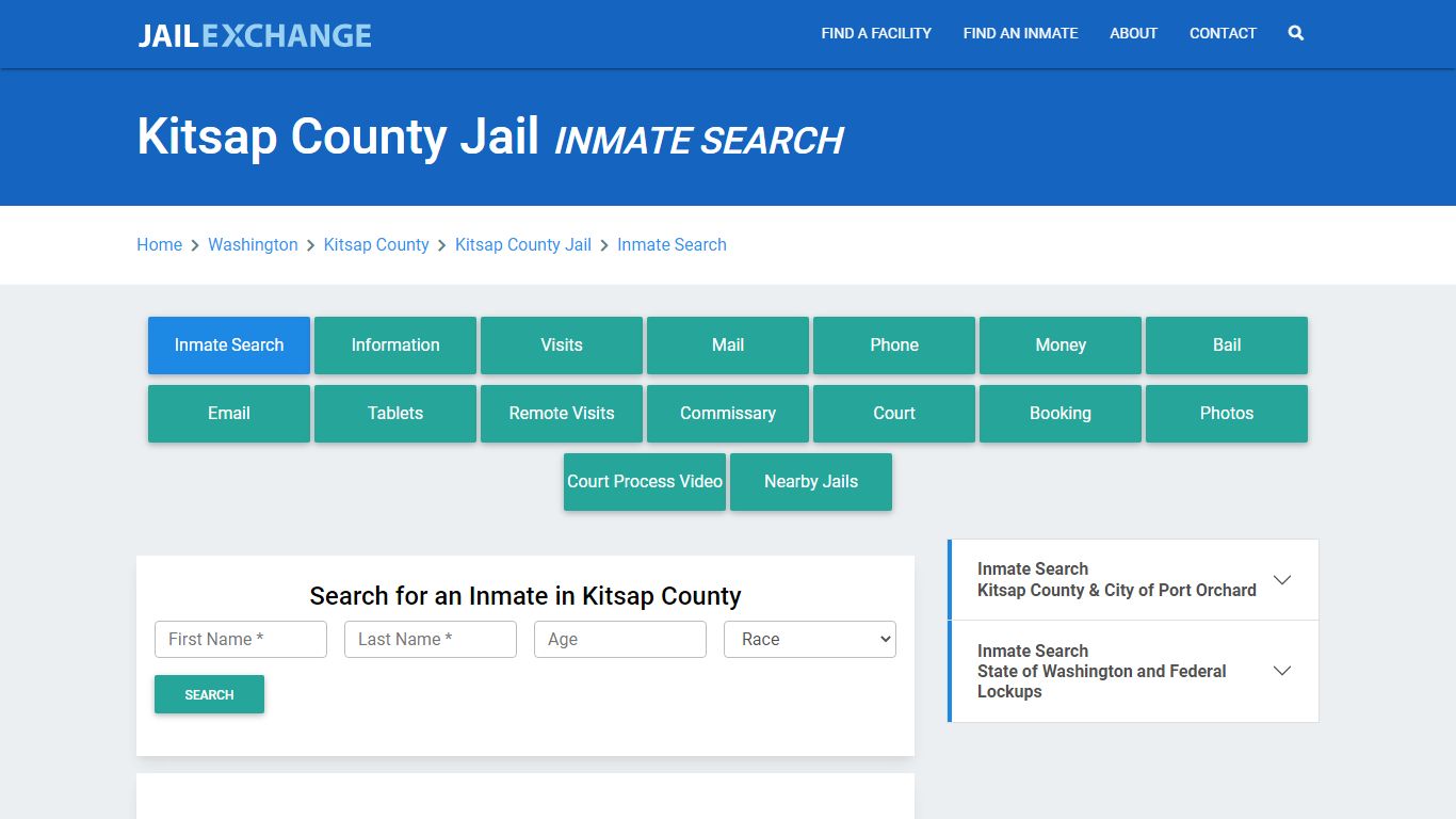 Kitsap County Jail, WA Inmate Search: Roster & Mugshots