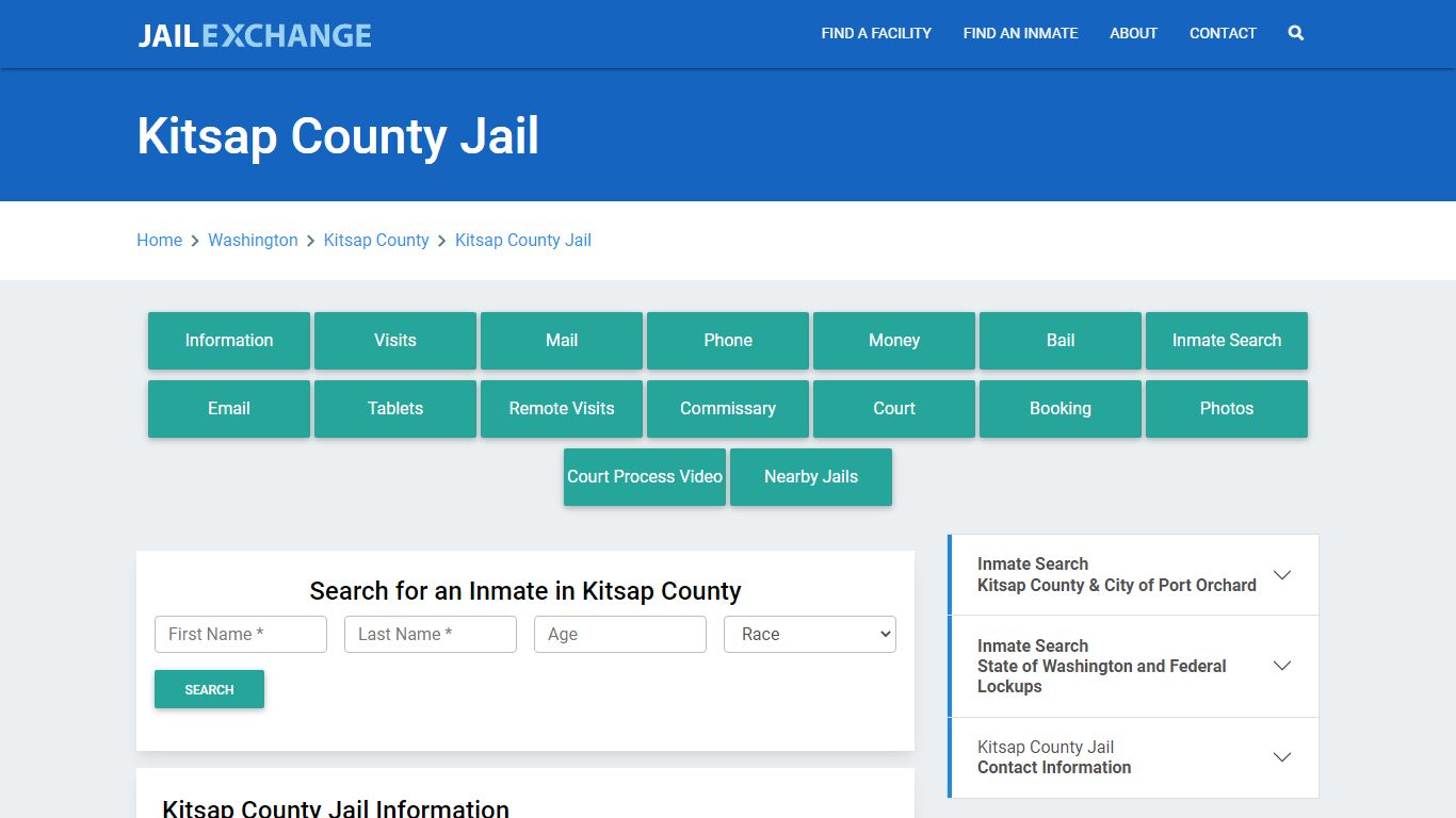 Kitsap County Jail Roster Lookup, WA, Inmate Search