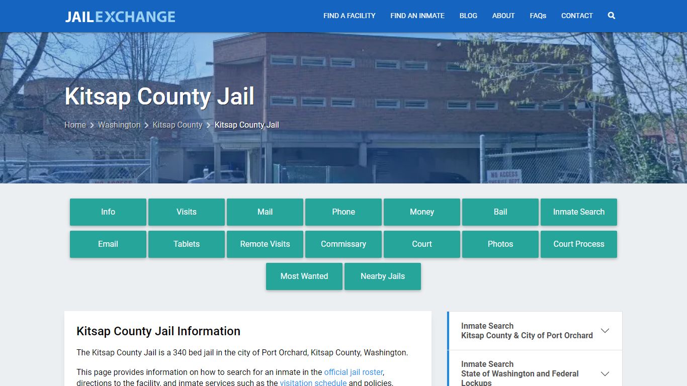 Kitsap County Jail, WA Inmate Search, Information